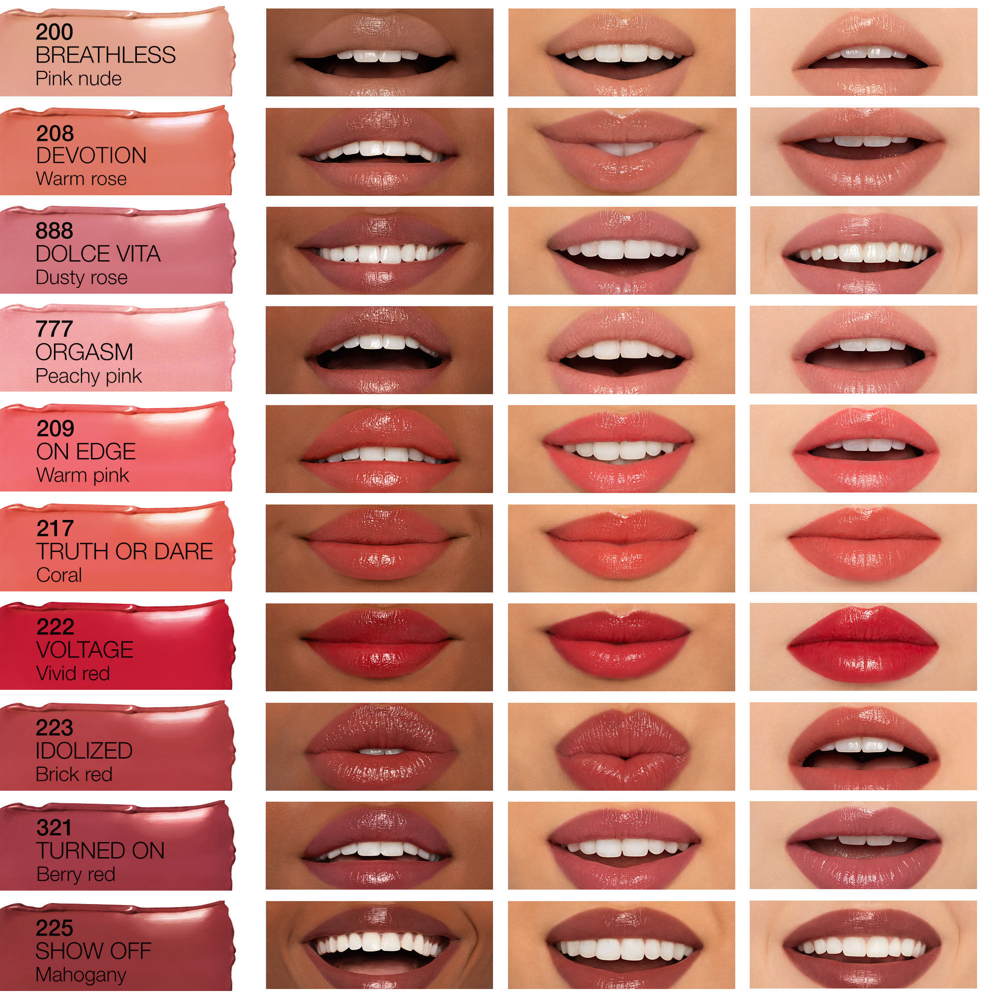 アフターグロー センシュアルシャイン リップスティック | NARS Cosmetics
